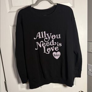 The Beatles Black Crew Neck Sweater